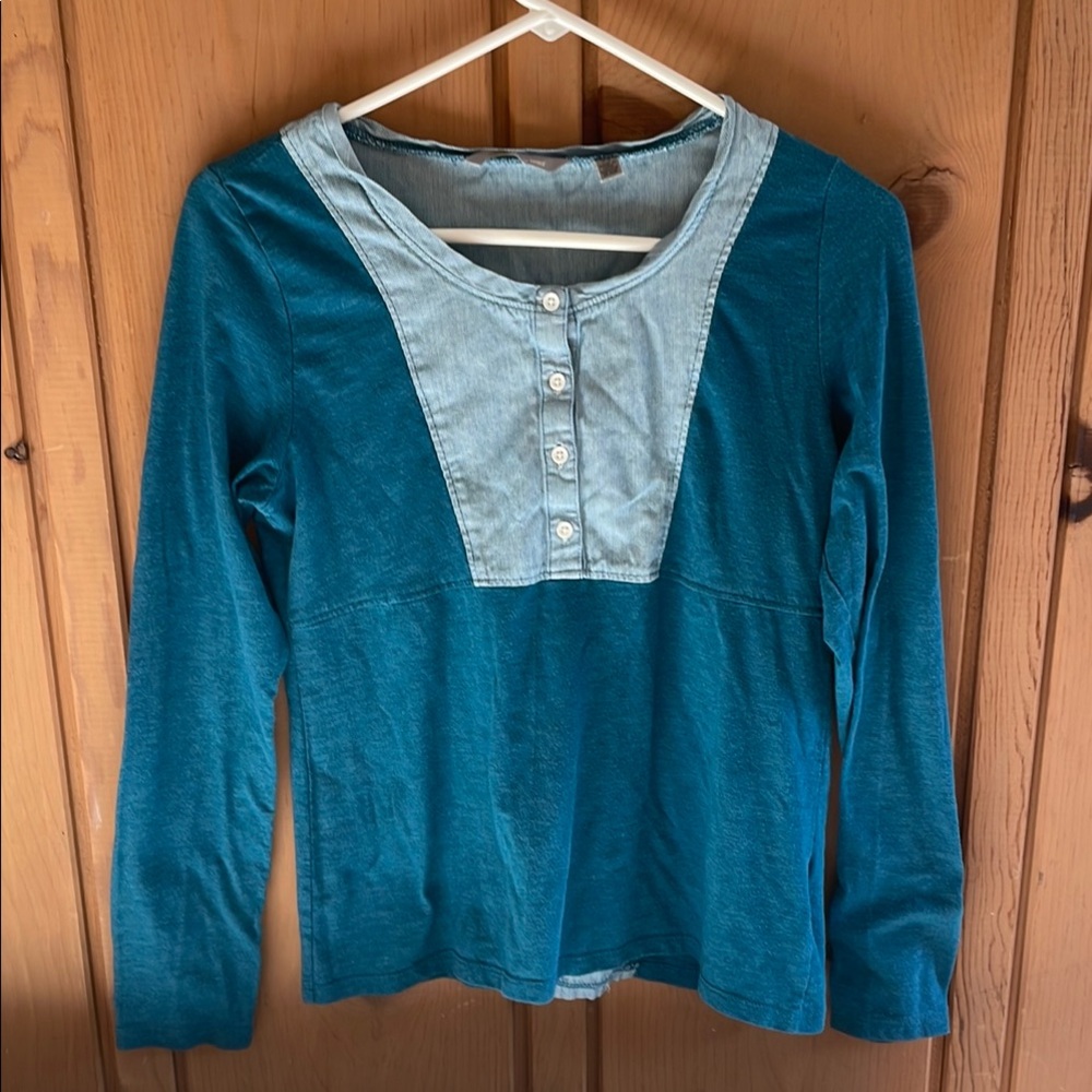 Horny Toad Teal Long Sleeve Top - XS